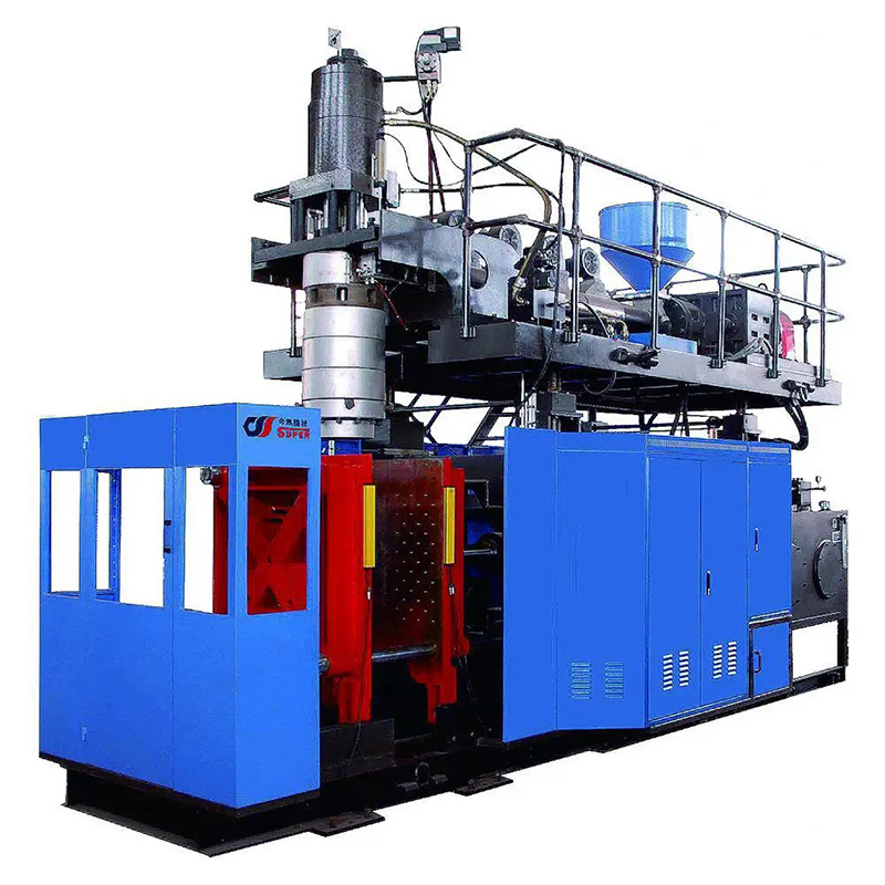 Extrusion blow molding machine for large plastic parts and hollow product.